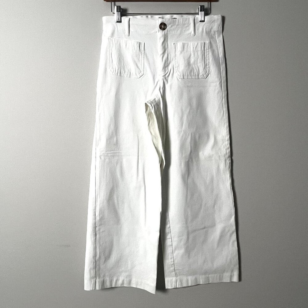 White Wide-Leg Women's Pants - Classic Clean Style